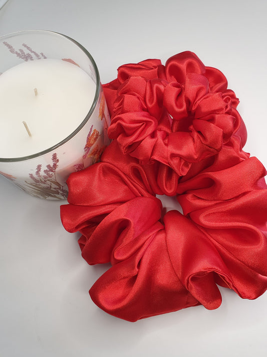 Jane| Satin Scrunchie Red
