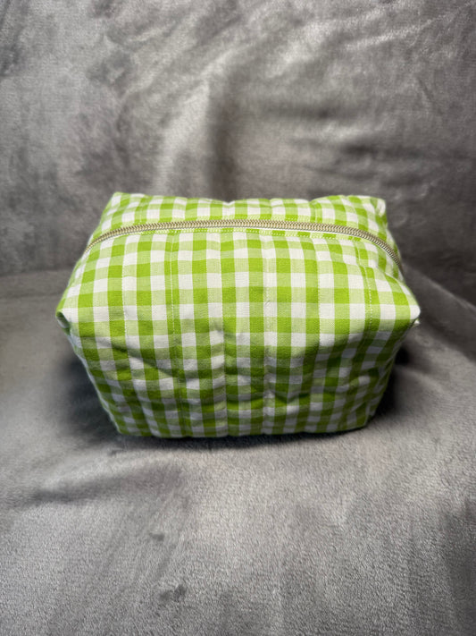 Lime Check | Water resistant cosmetic pouch | Bikini Bag