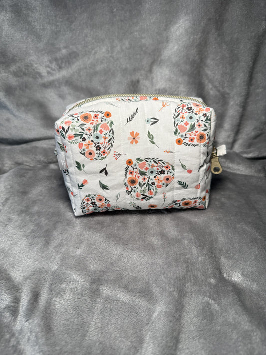Water resistant cosmetic pouch | Bikini Bag | Flower Hearts