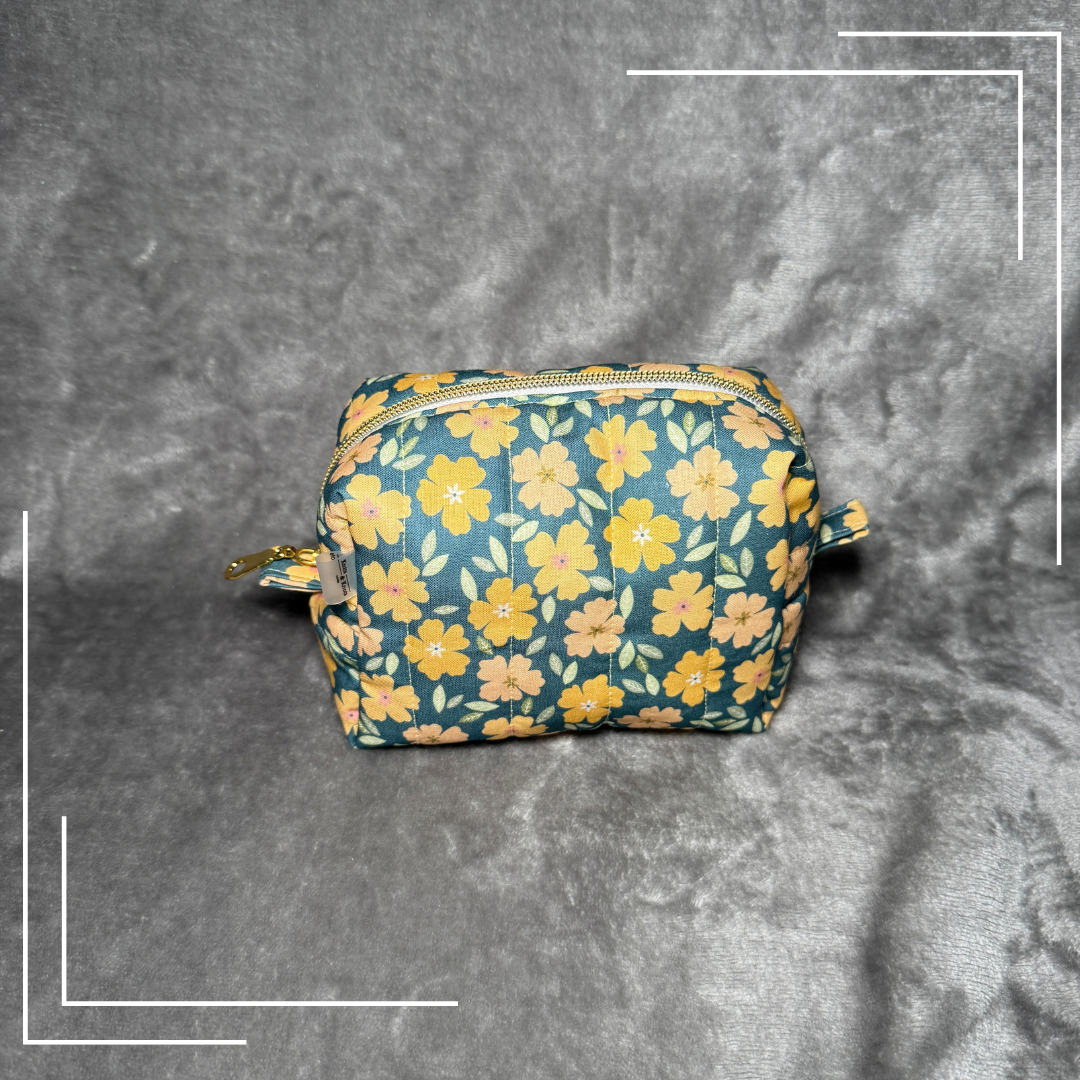 Citrine Meadow | Water resistant cosmetic pouch | Make-up Bag