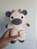 Crochet Cow Plushie| Made to Order