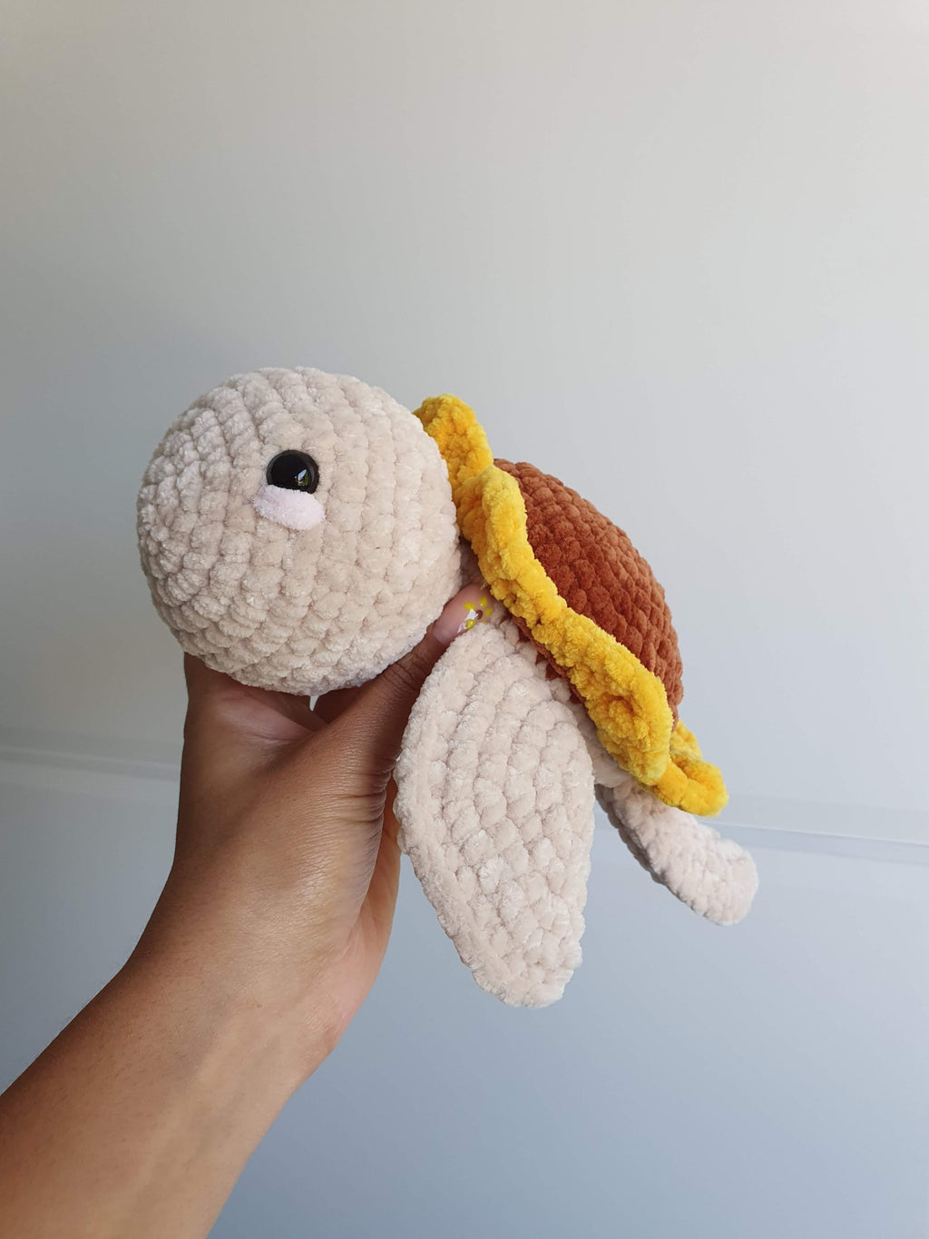 Crochet Sunflower Turtle Plushie| Made to Order