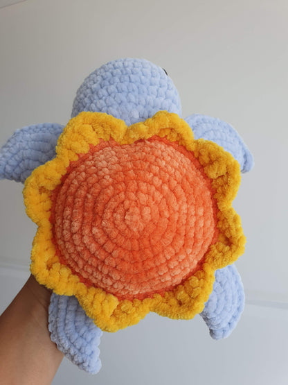 Crochet Sunflower Turtle Plushie| Made to Order