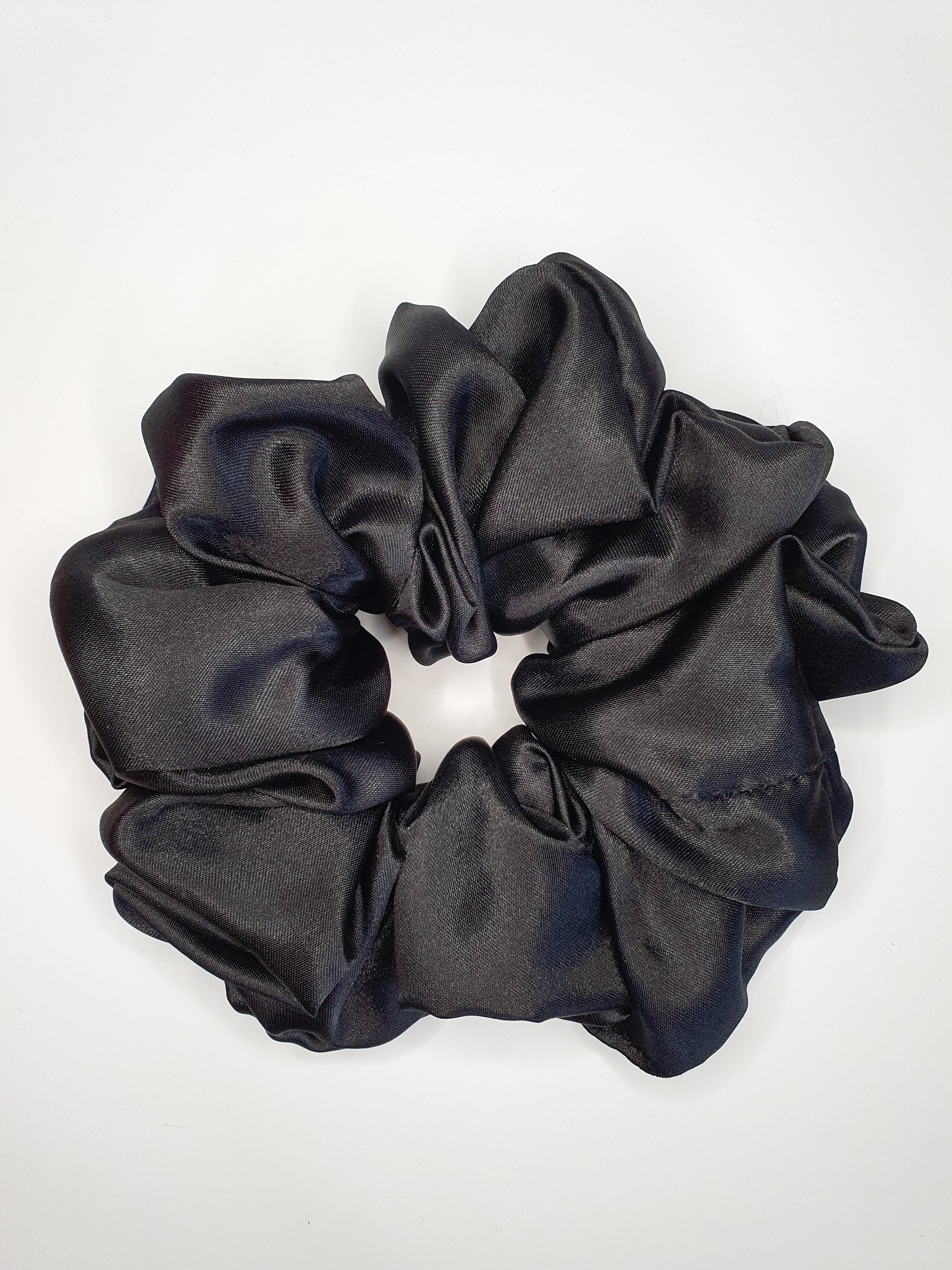 Luna| Satin Scrunchie Black