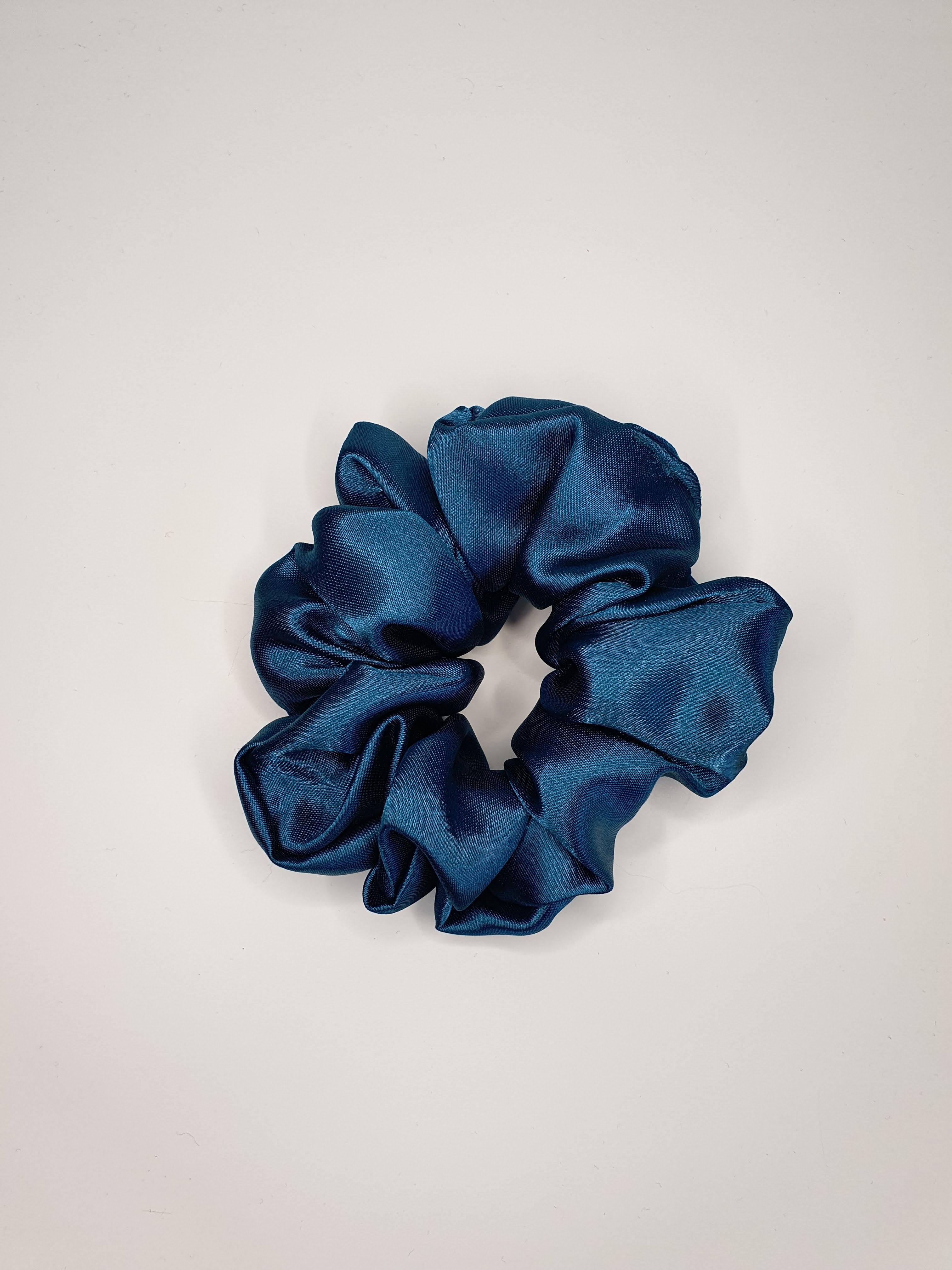 Emmy| Satin Scrunchie Petrol