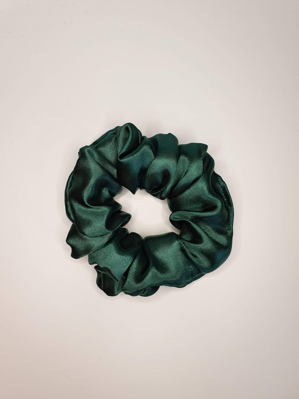 Rose| Satin Scrunchie Dark Green