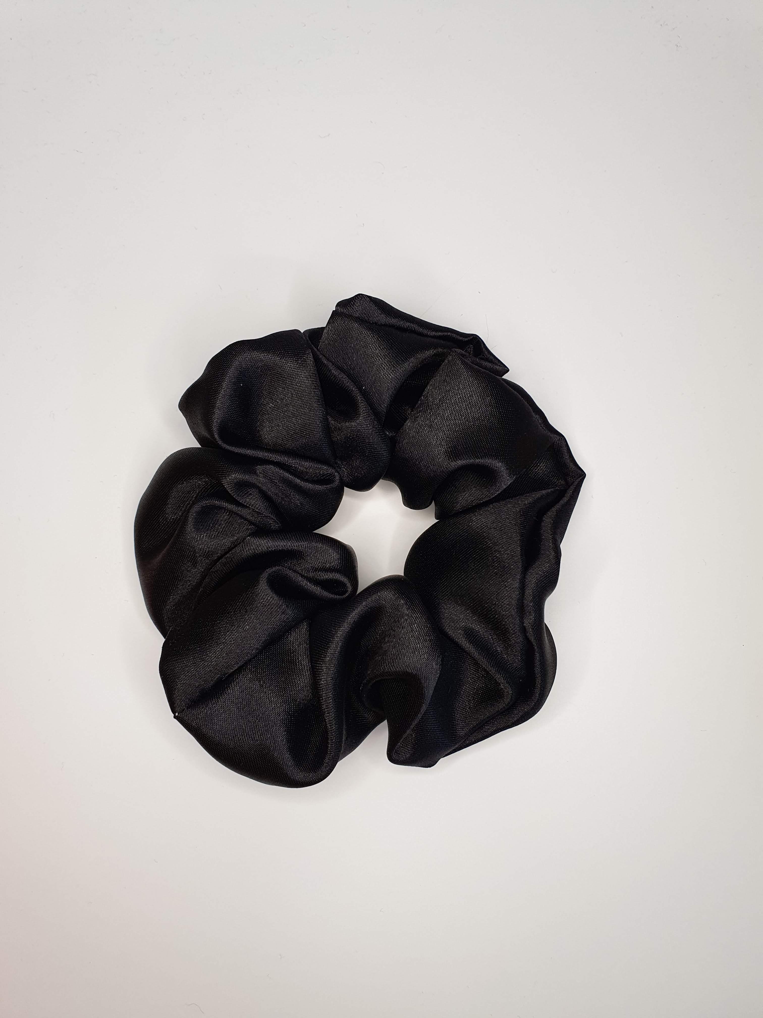 Luna| Satin Scrunchie Black