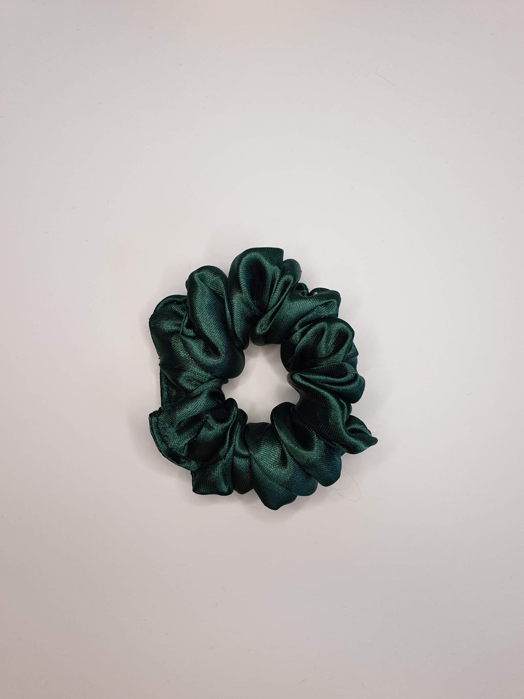 Rose| Satin Scrunchie Dark Green