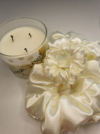 Bonnie| Satin Scrunchie Creme White