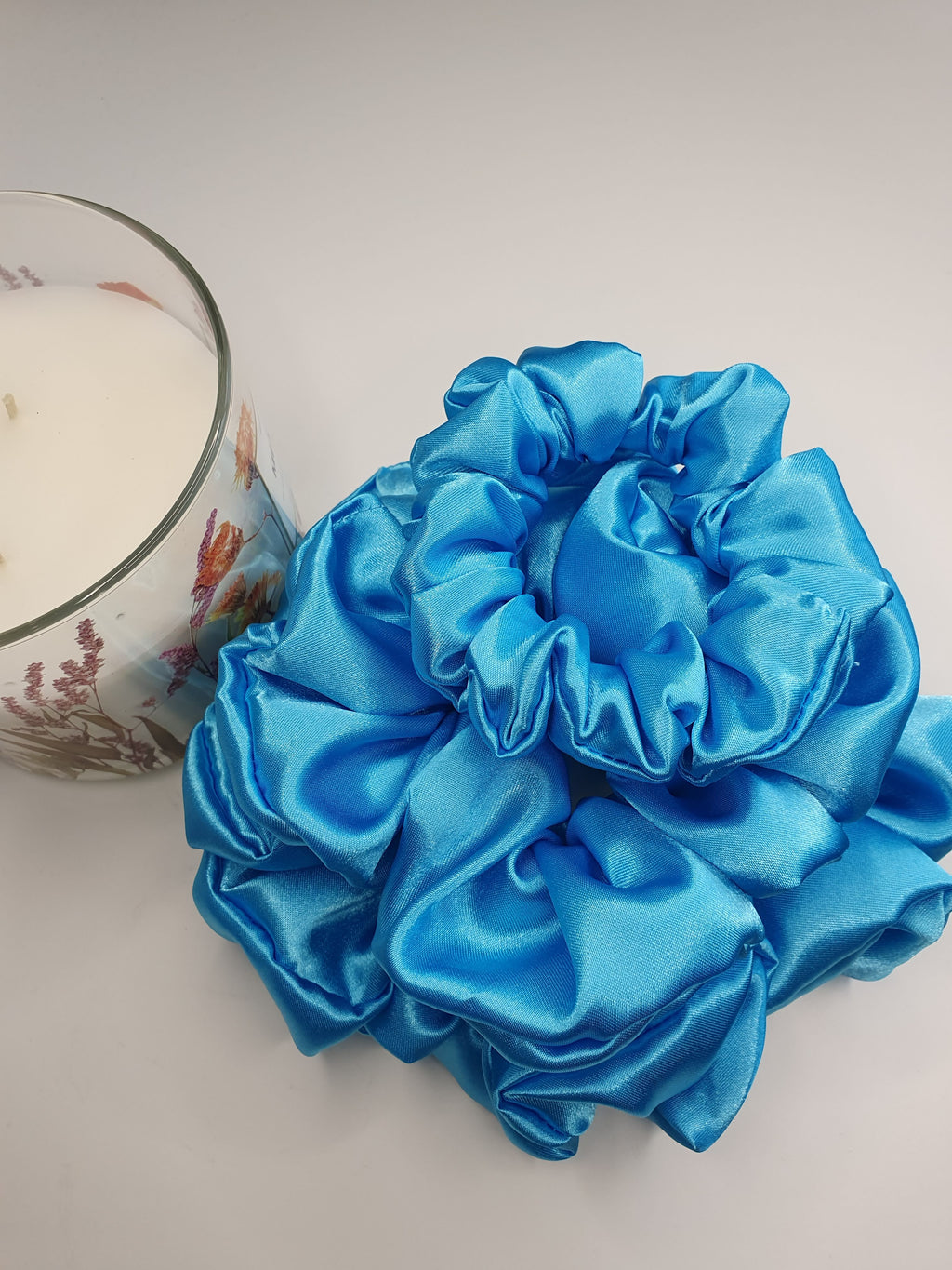 Bluebell| Satin Scrunchie Blue