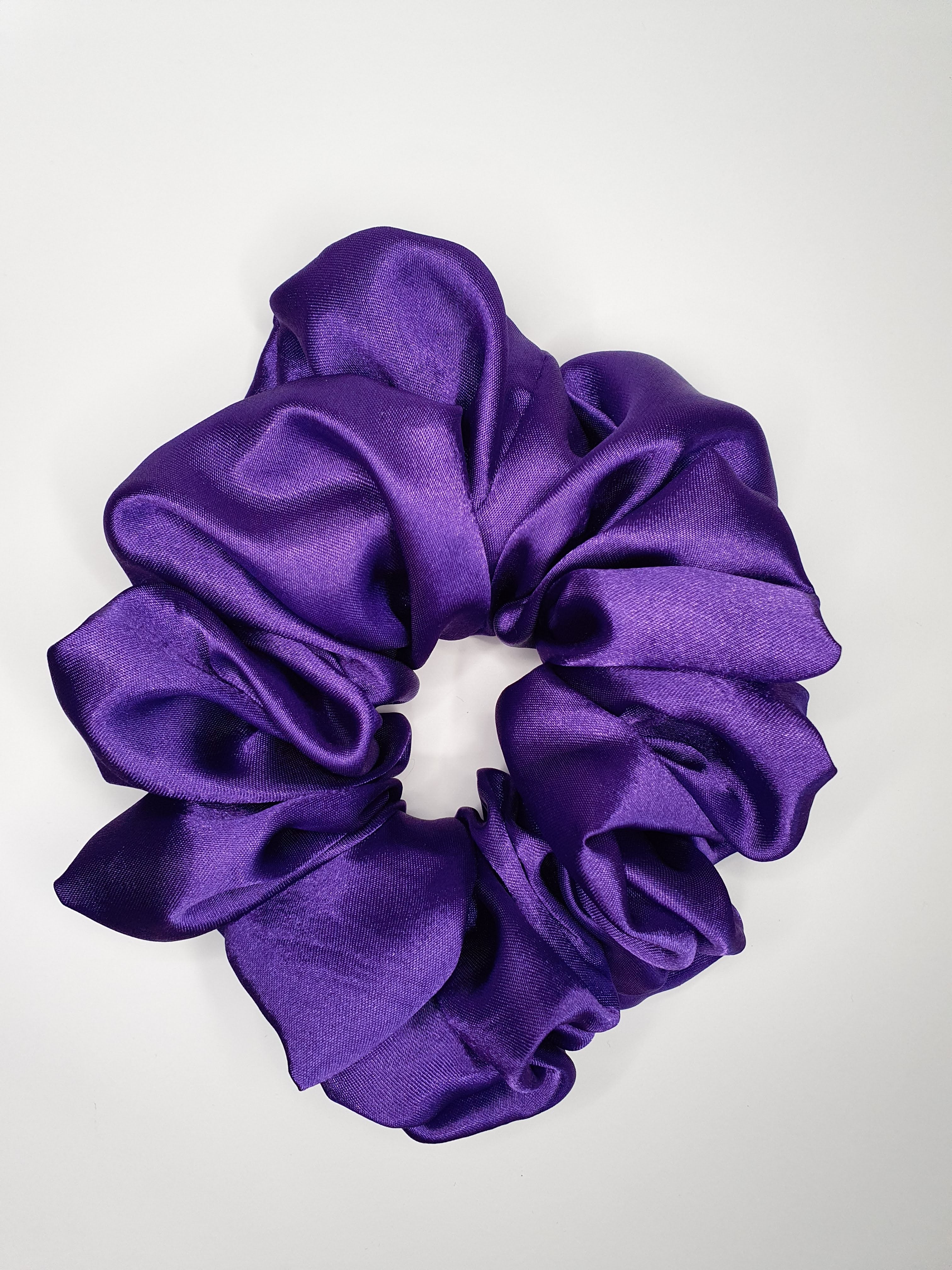 Plum | Satin Scrunchie Purple