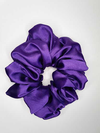 Plum | Satin Scrunchie Purple