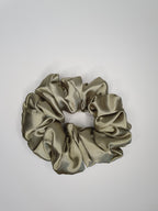 Sage | Satin Scrunchie Old Green