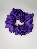 Plum | Satin Scrunchie Purple