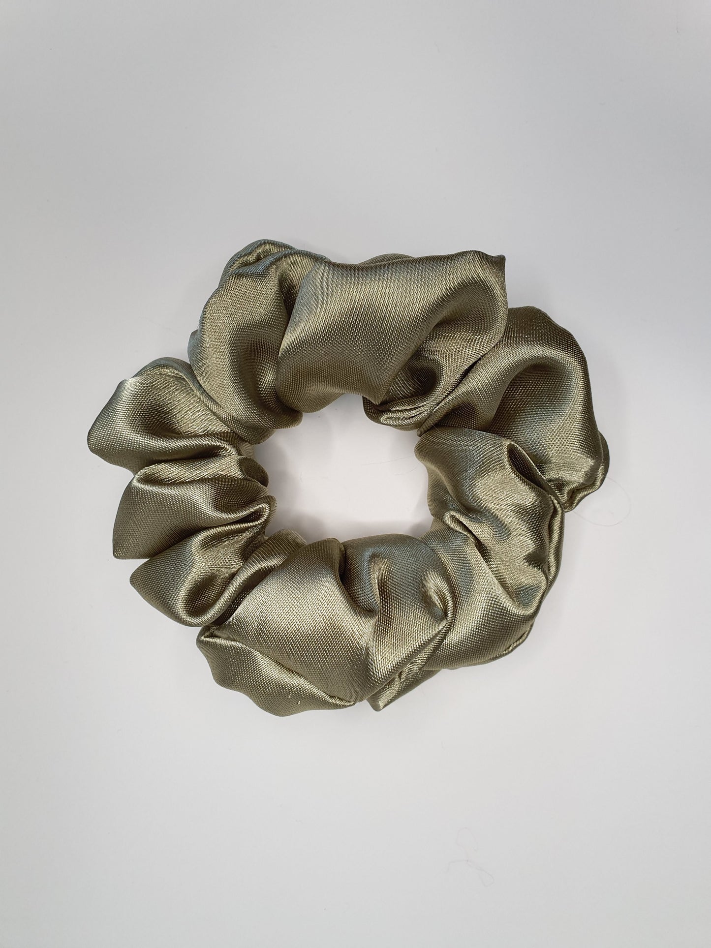 Sage | Satin Scrunchie Old Green