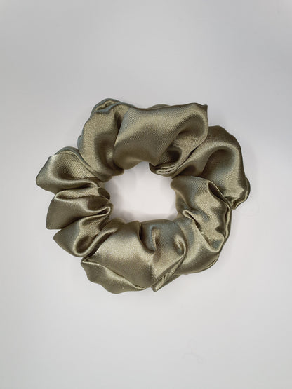 Sage | Satin Scrunchie Old Green