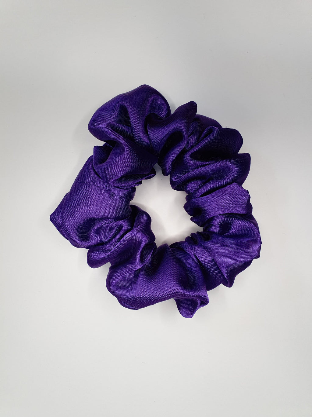 Plum | Satin Scrunchie Purple