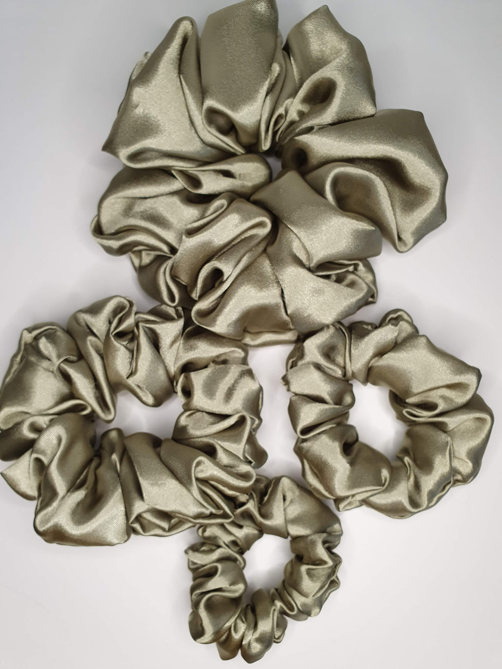 Sage | Satin Scrunchie Old Green