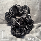 Luna| Satin Scrunchie Black