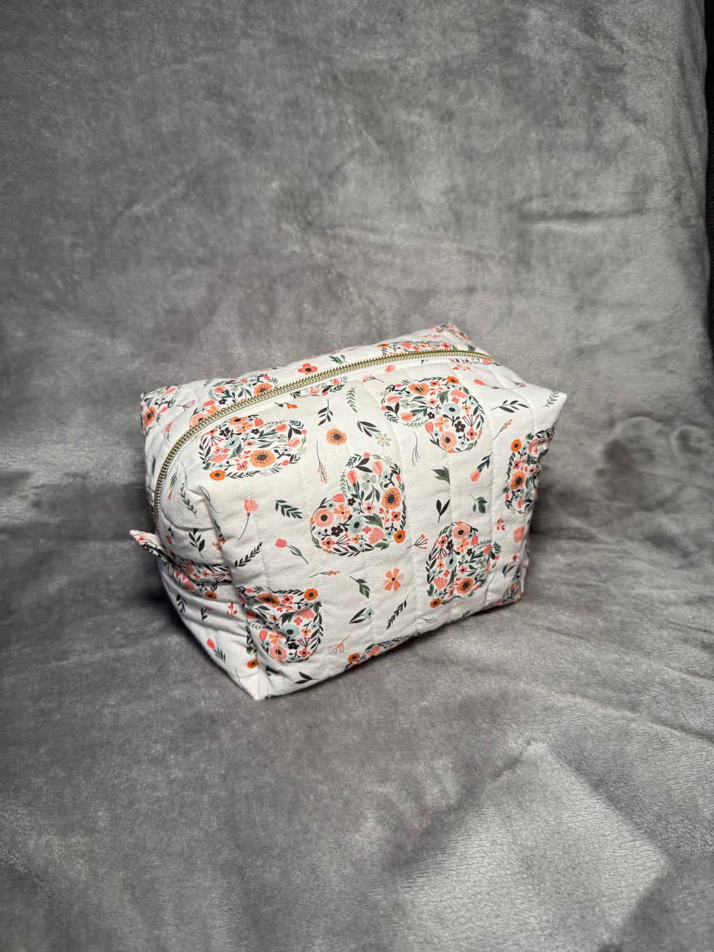 Water resistant cosmetic pouch | Bikini Bag | Flower Hearts