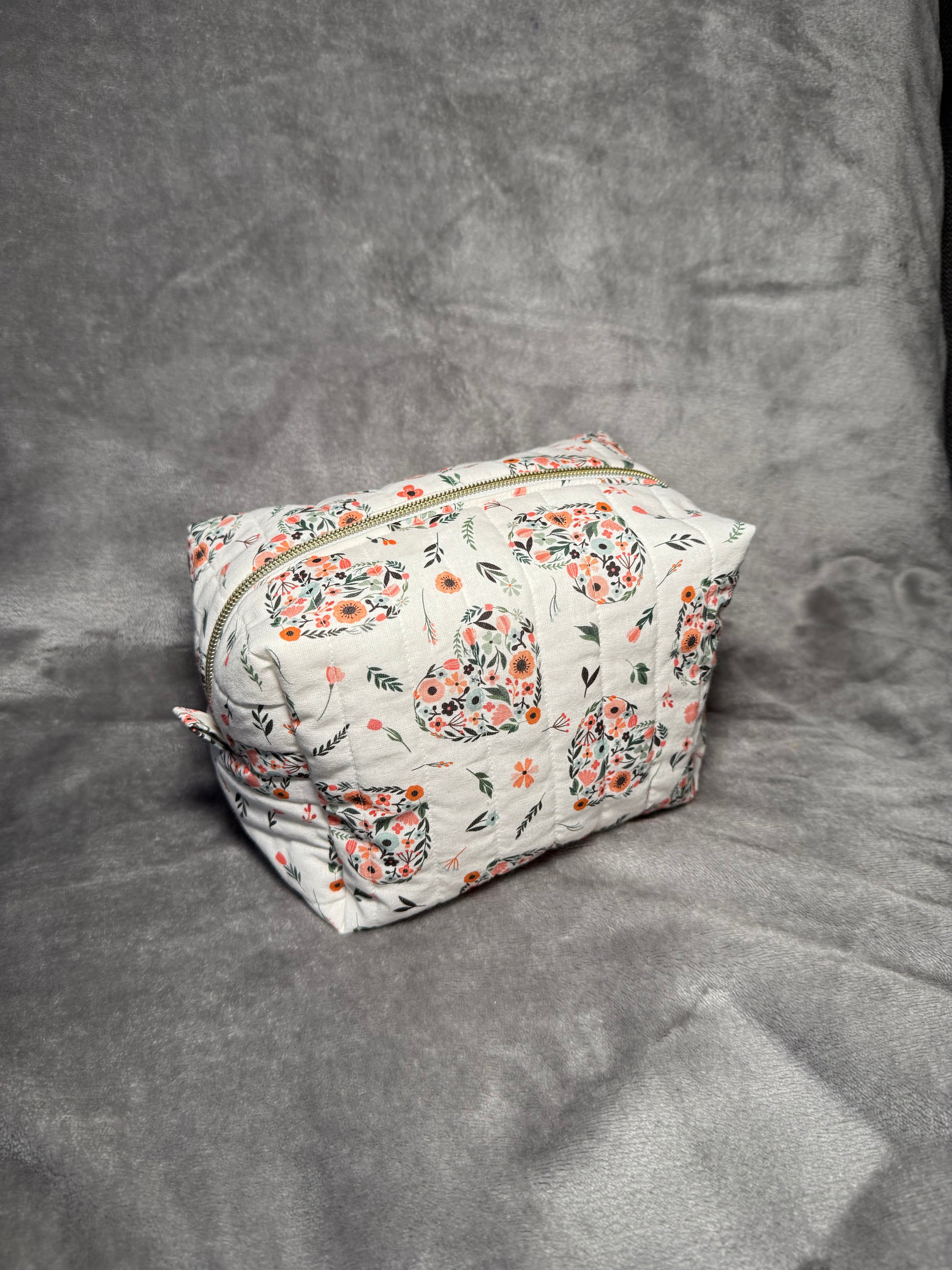 Water resistant cosmetic pouch | Bikini Bag | Flower Hearts