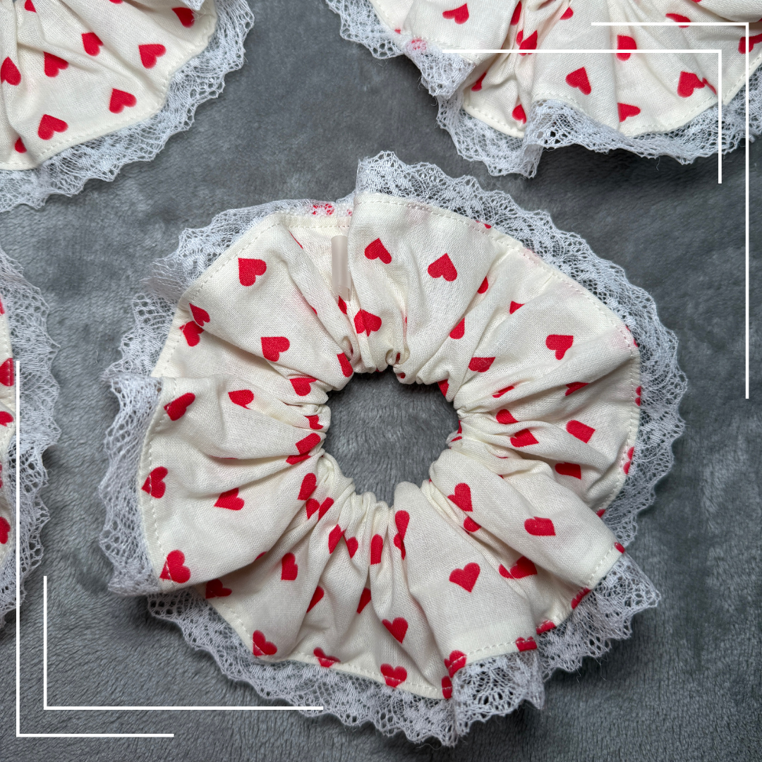 With All My Heart | Cotton Scrunchie