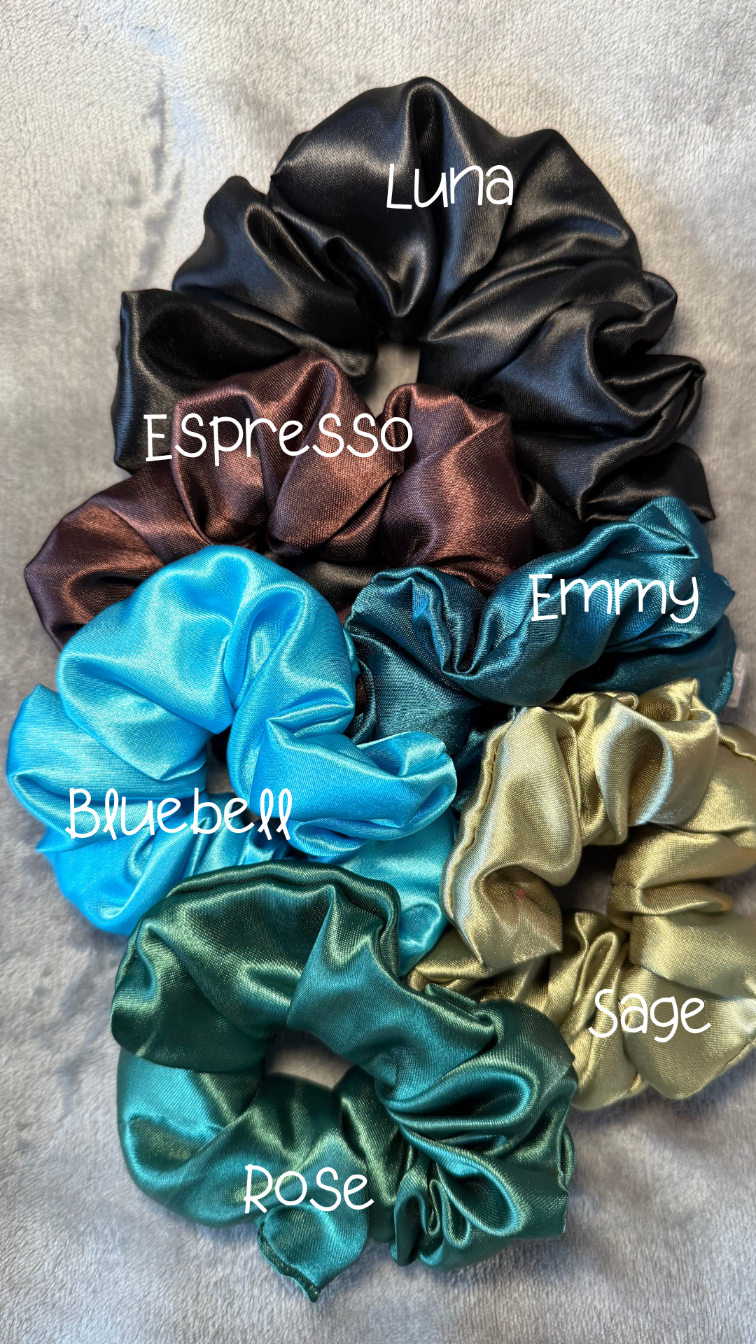 Custom Satin Scrunchies