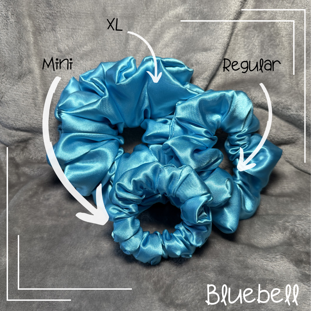 Bluebell| Satin Scrunchie Blue
