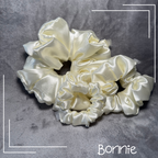 Bonnie| Satin Scrunchie Creme White