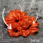 Daisy| Satin Scrunchie Orange
