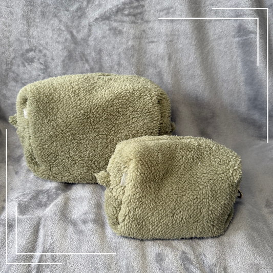 Teddy kaki green | Water resistant cosmetic pouch | Bikini Bag