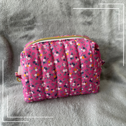 Pink Meadow | Water resistant cosmetic pouch | Bikini Bag