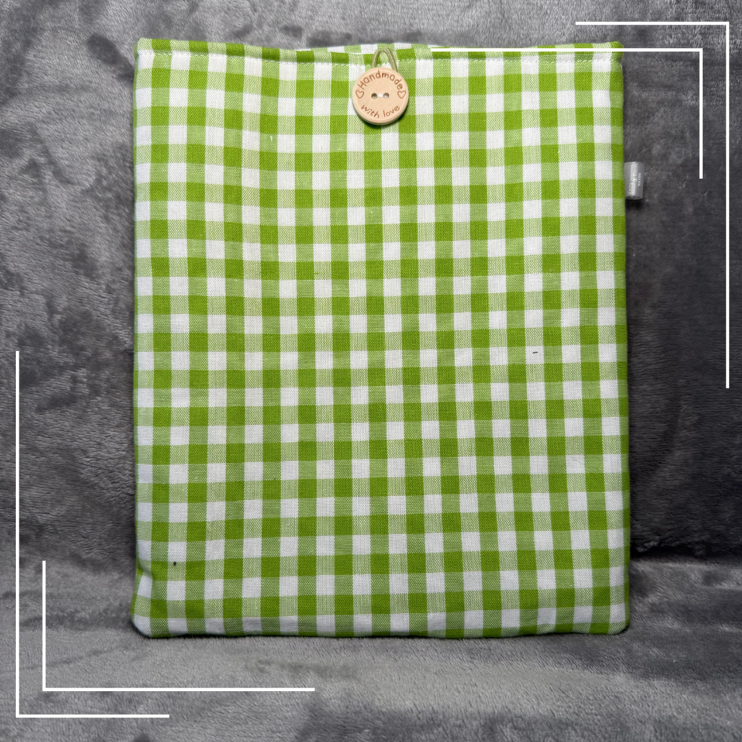 Lime Check | Book sleeve
