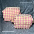 Rose Quartz & Citrine | Water resistant cosmetic pouch | Make-up Bag