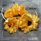 Goldie| Satin Scrunchie Yellow