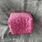 Pink Meadow | Water resistant cosmetic pouch | Bikini Bag
