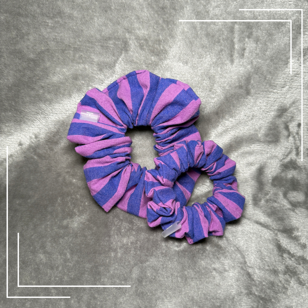 Charoite | Purple Striped Scrunchie