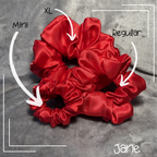 Jane| Satin Scrunchie Red