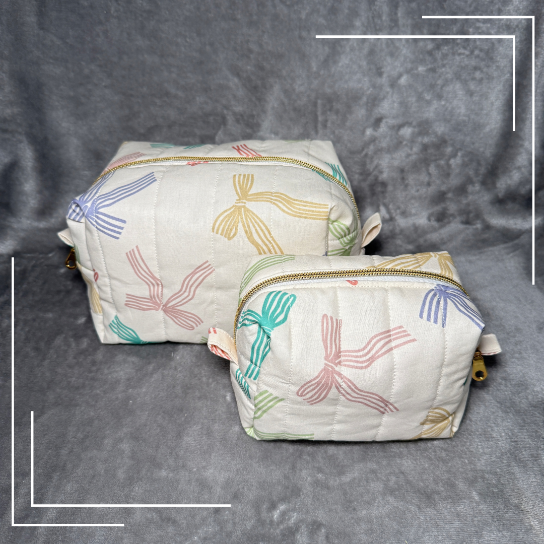 Chantilly Bow | Water resistant cosmetic pouch | Make-up Bag