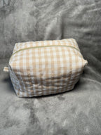 Vanilla Check | Water resistant cosmetic pouch | Bikini Bag