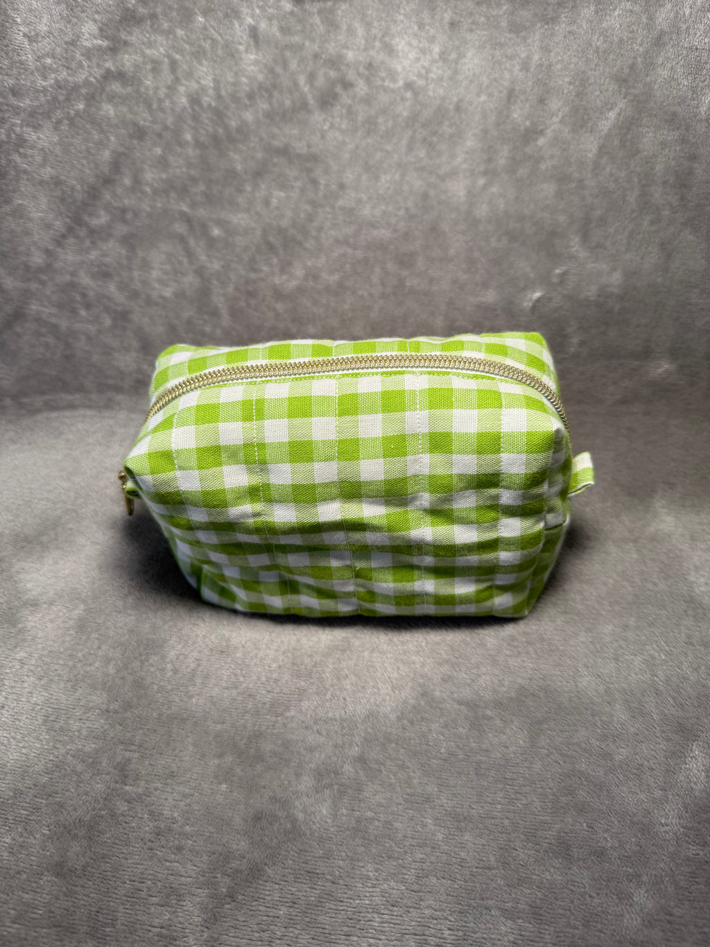 Lime Check | Water resistant cosmetic pouch | Bikini Bag
