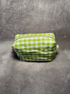 Lime Check | Water resistant cosmetic pouch | Bikini Bag