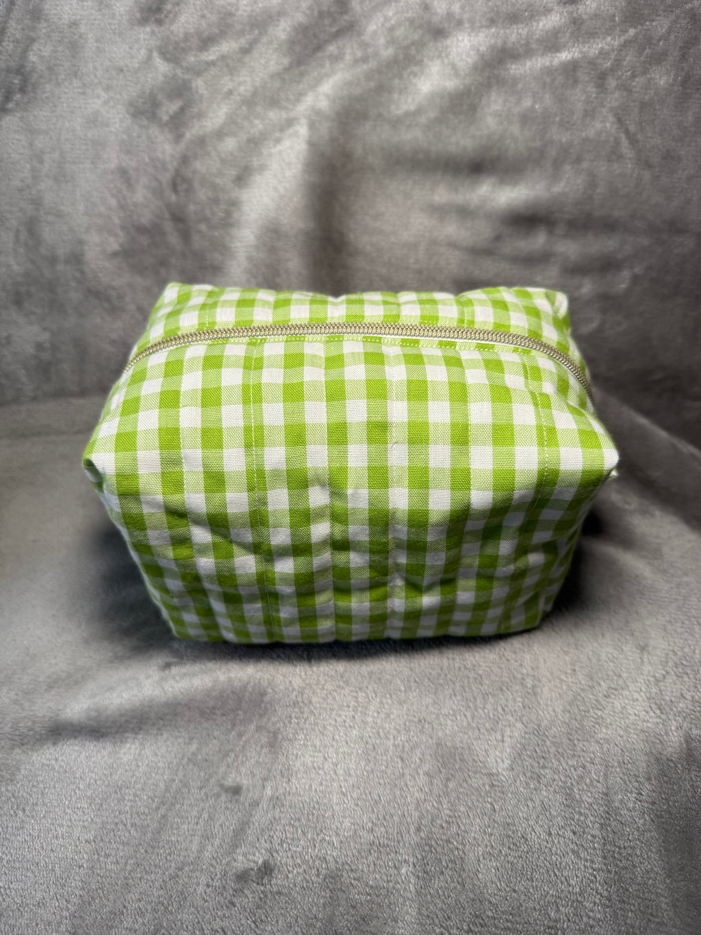 Lime Check | Water resistant cosmetic pouch | Bikini Bag