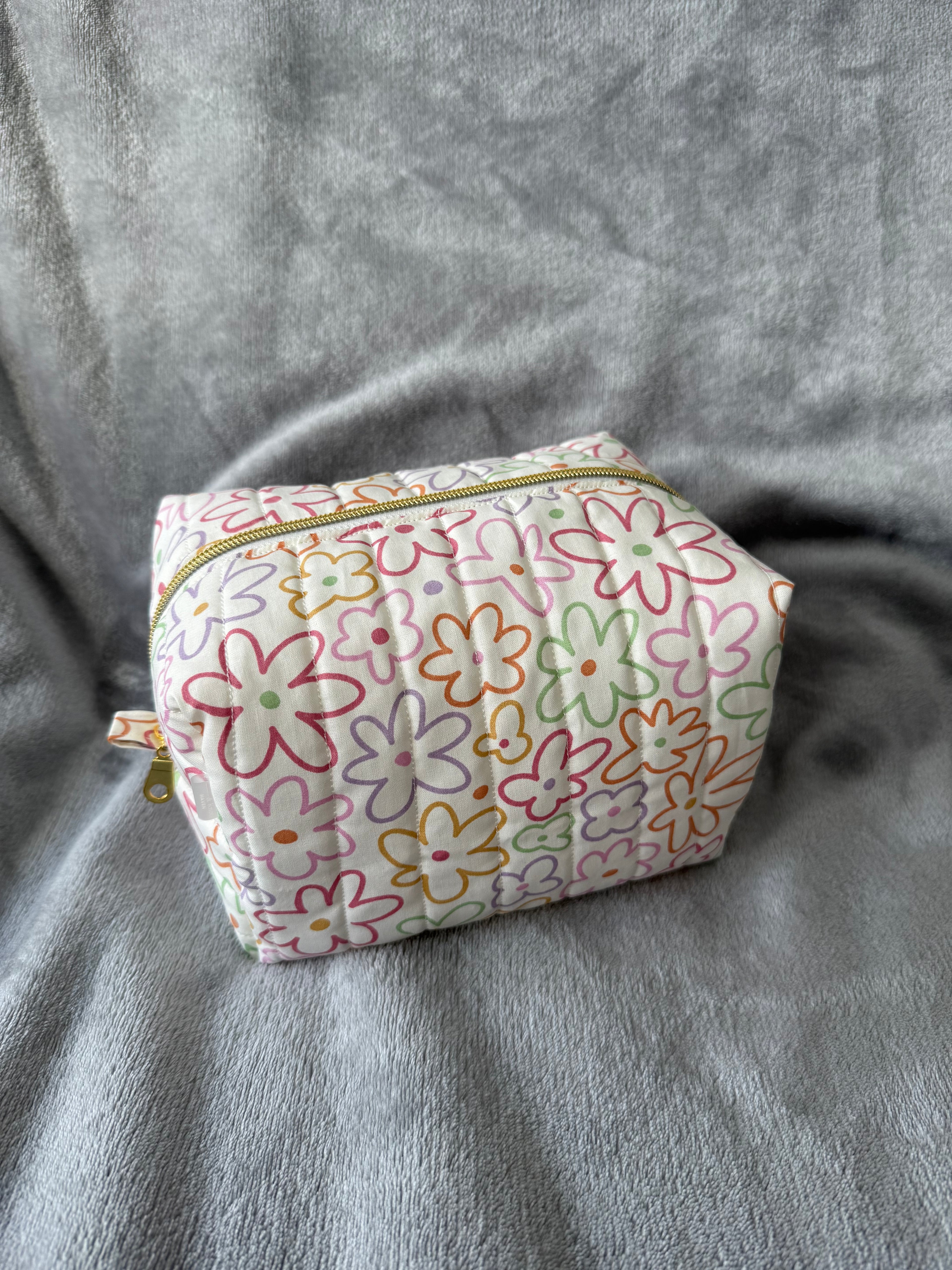 Cartoon Floral | Water resistant cosmetic pouch | Bikini Bag