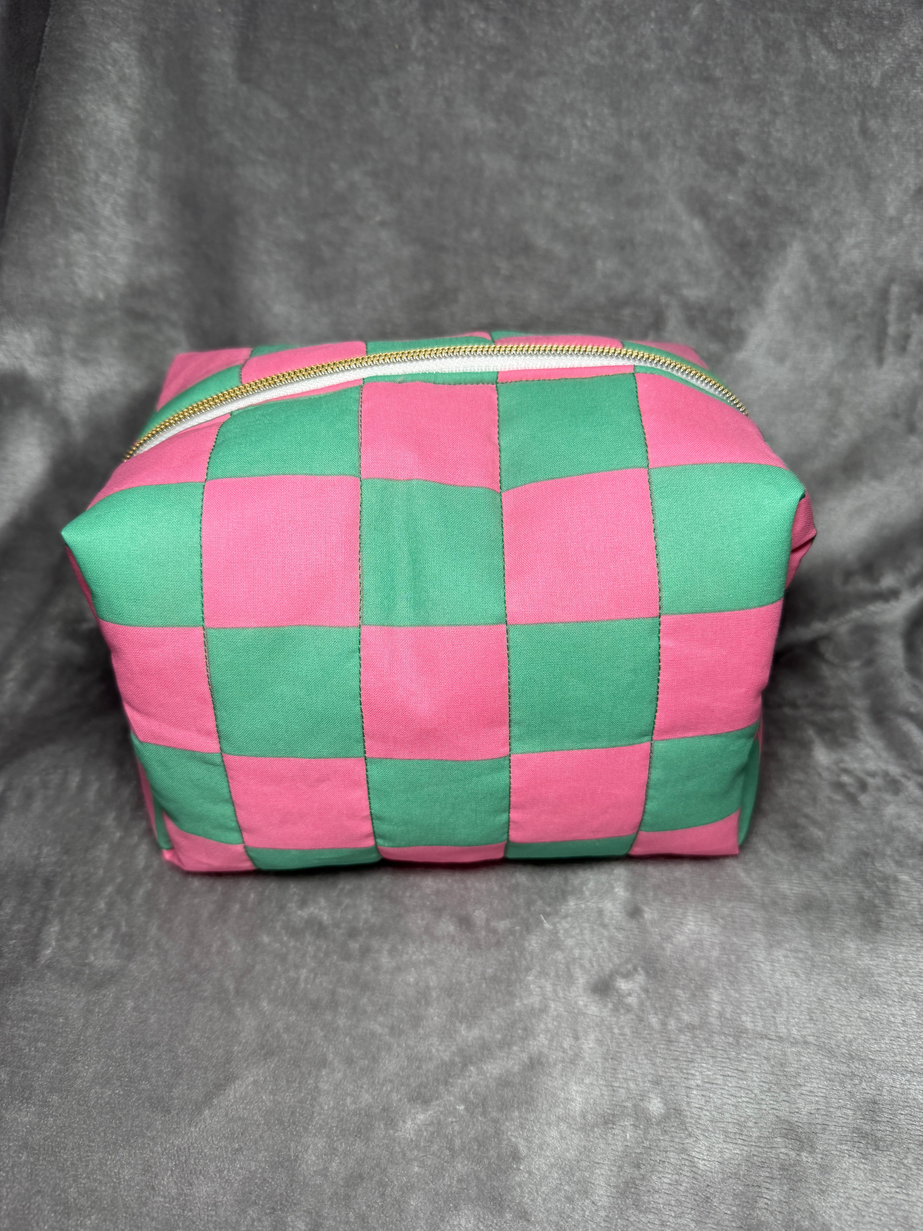 Fuchsia Lime | Water resistant cosmetic pouch | Make-up Bag Pink and Green