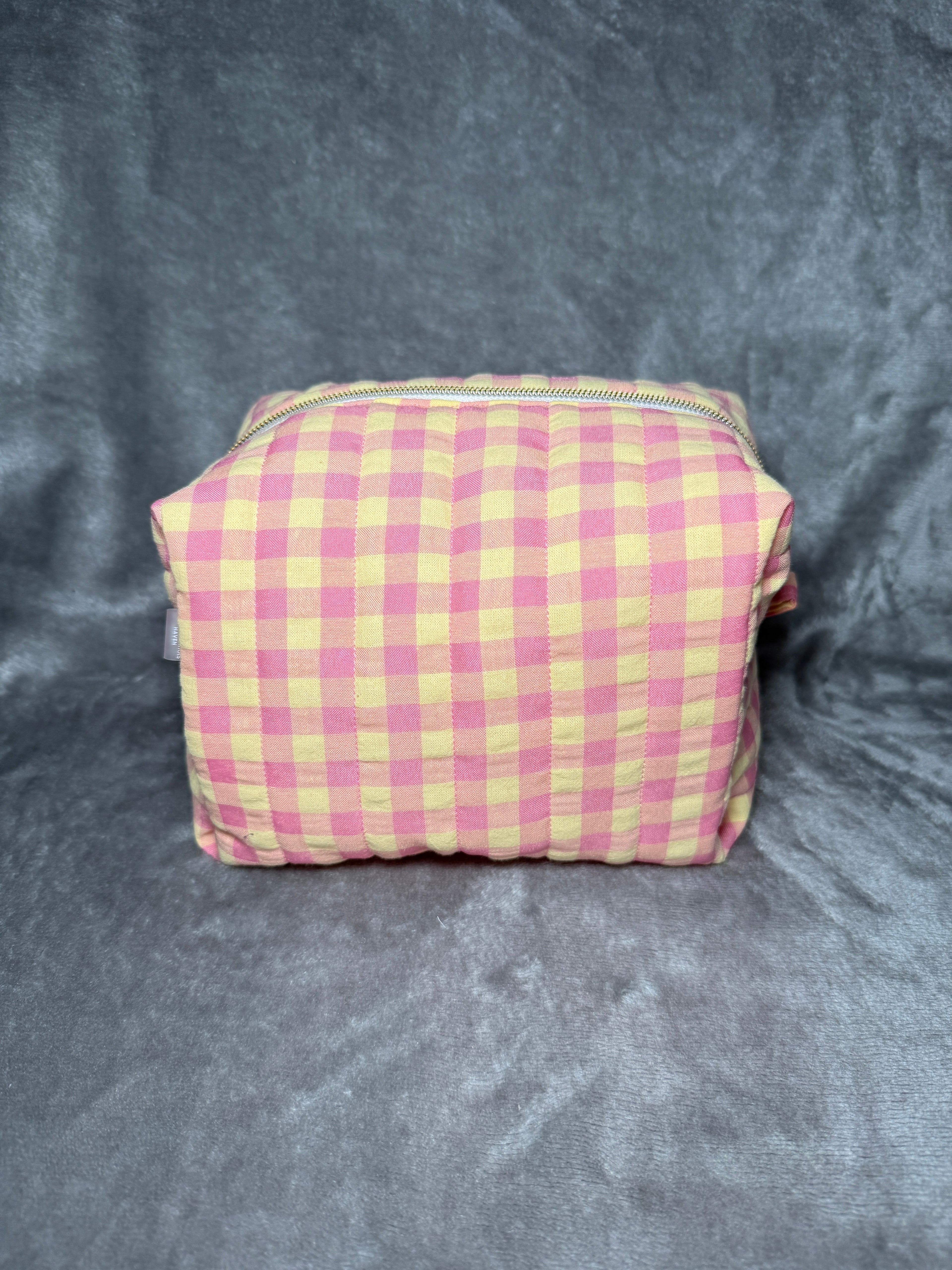 Rose Quartz & Citrine | Water resistant cosmetic pouch | Make-up Bag