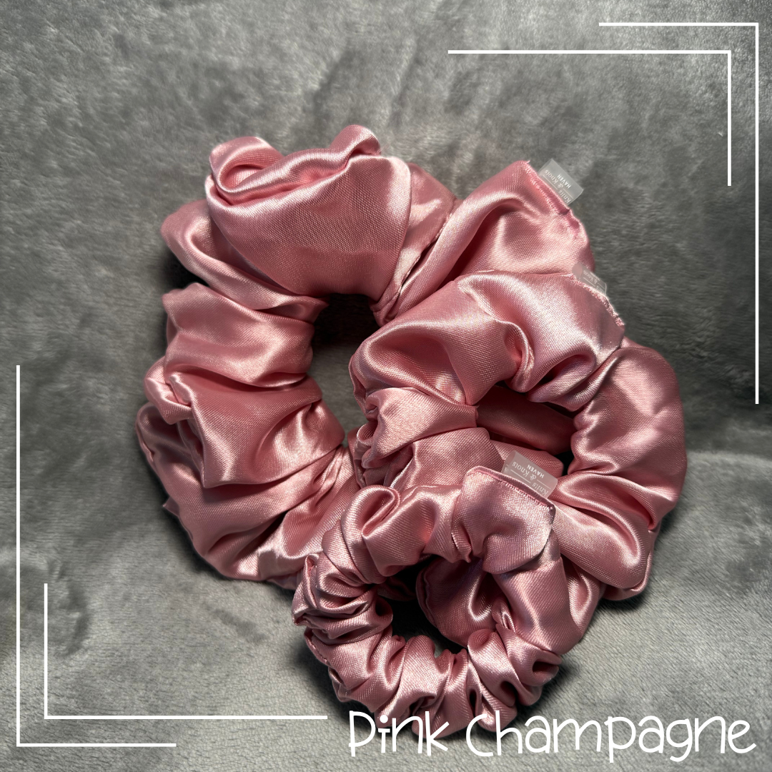 Pink Champagne| Satin Scrunchie Dusty Pink