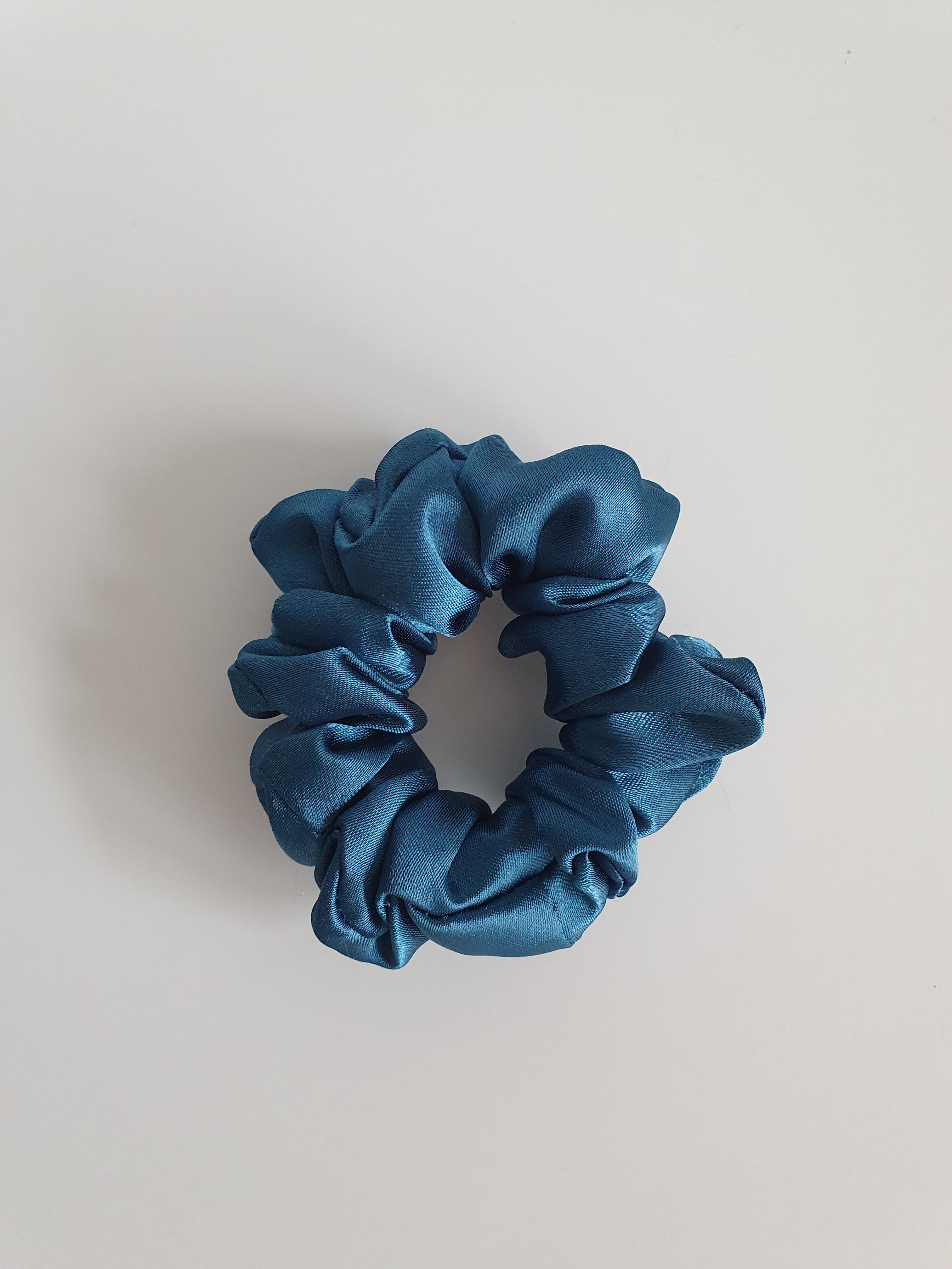 Emmy| Satin Scrunchie Petrol